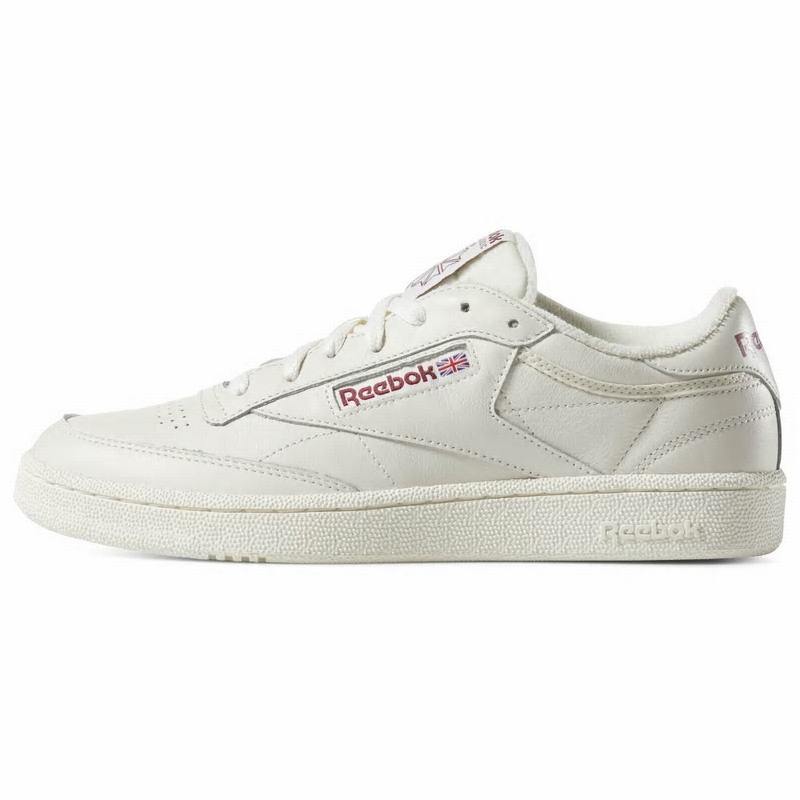 Tenisi Reebok Club C 85 Barbati Albi/Rosii Romania ER7219IR
